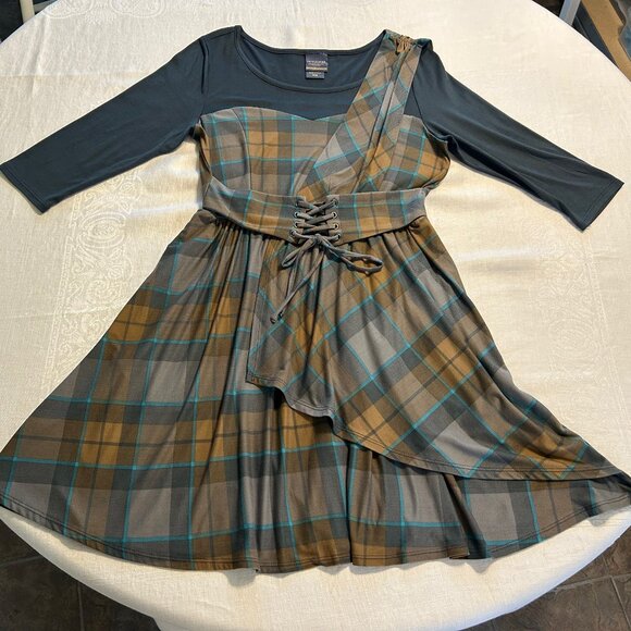 Outlander MacKenzie Tartan Cinch Dress Size SM - Picture 1 of 8